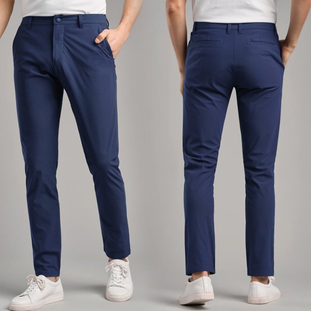 Rhone Men’s Navy Blue Performance Commuter Slim Pants - Size 33 x 30